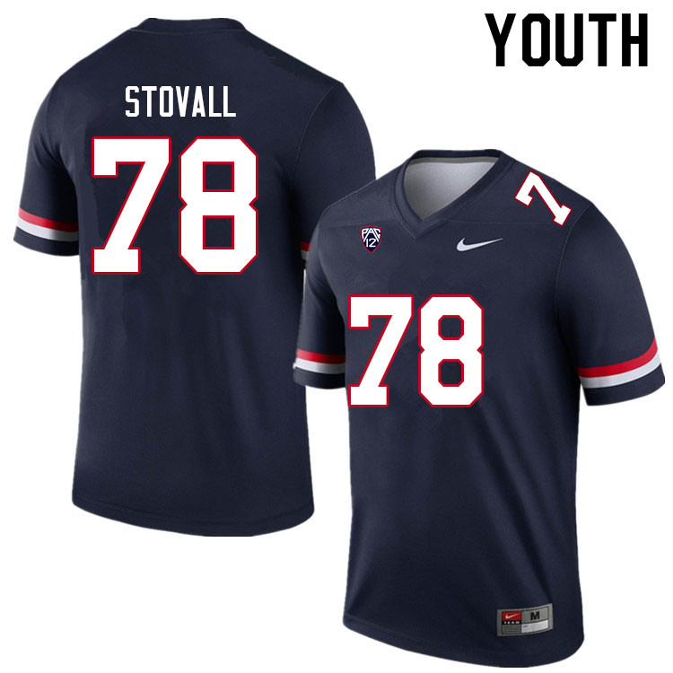 Youth #78 Grayson Stovall Arizona Wildcats College Football Jerseys Sale-Navy - Click Image to Close